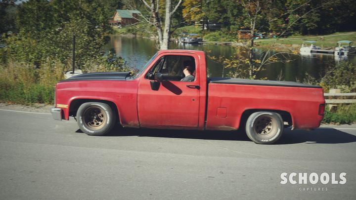 Red lowered square body